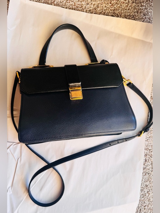 Miu Miu Handbags - Miu Miu Madras Black Blue Leather Bag